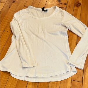 Cynthia Rowley White Long-Sleeve Crew Tee